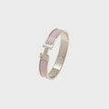 WGACA Hermes Clic Clac Narrow H Bracelet - Pink / Silver