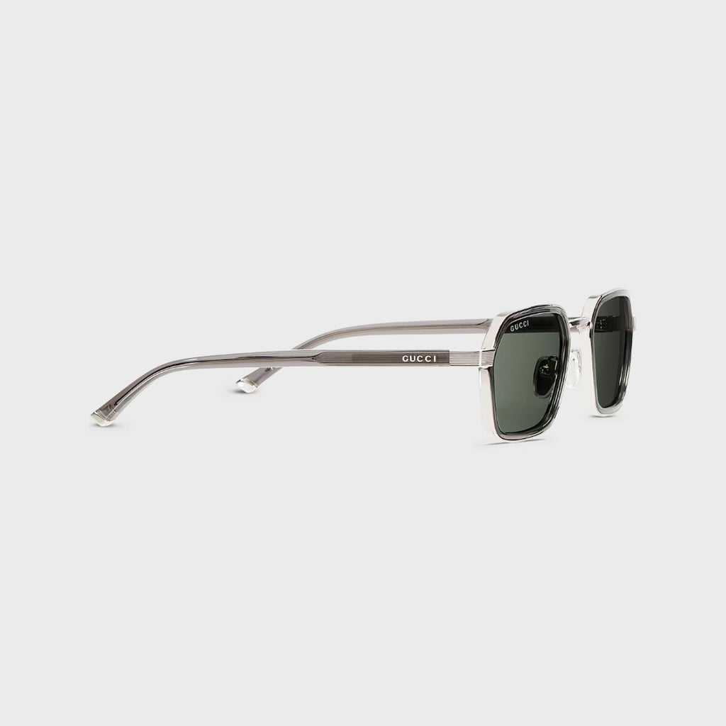 Gucci GG2074S Square Frame Sunglasses - Silver / Grey
