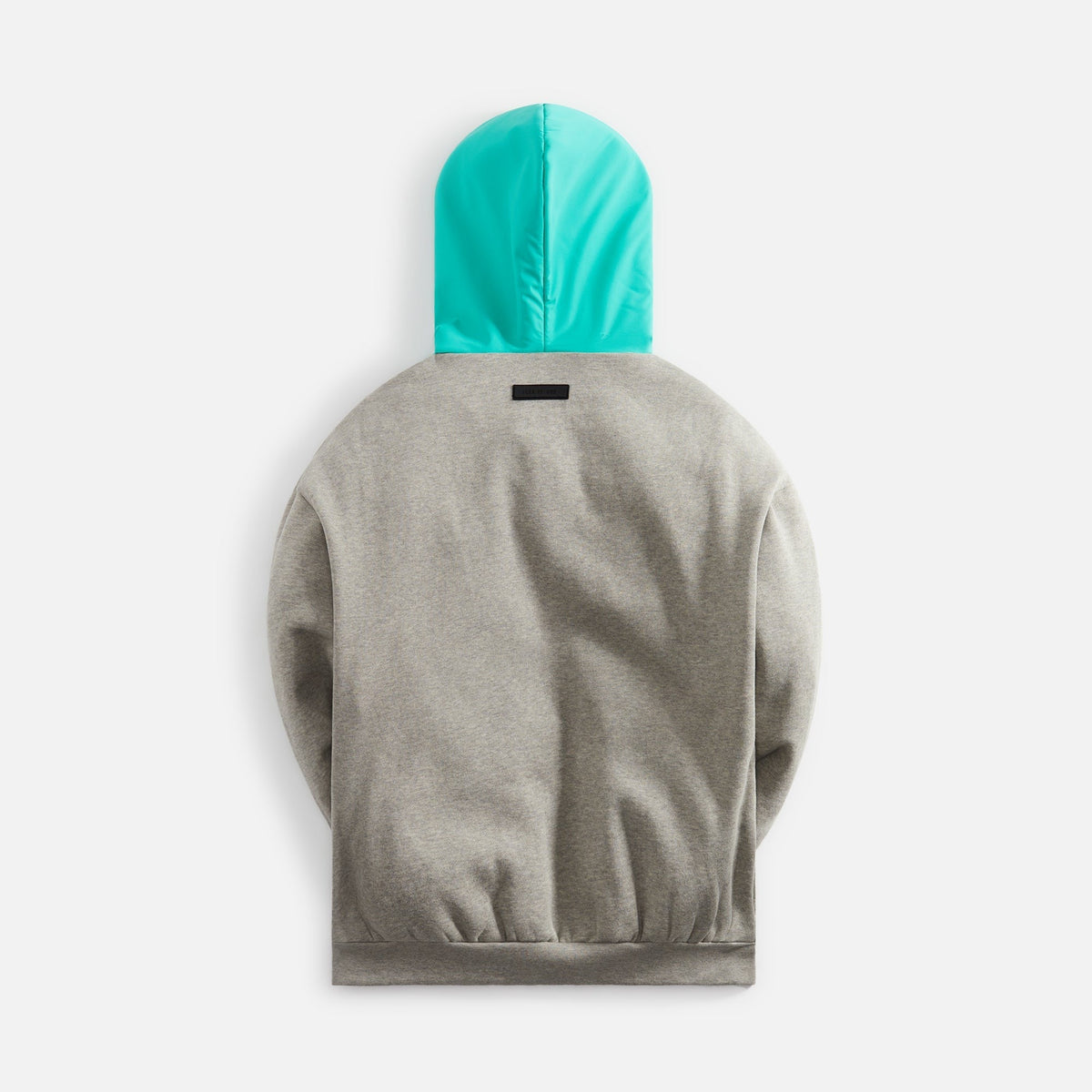 Essentials Nylon Fleece Hoodie - Dark Heather Oatmeal / Mint Leaf