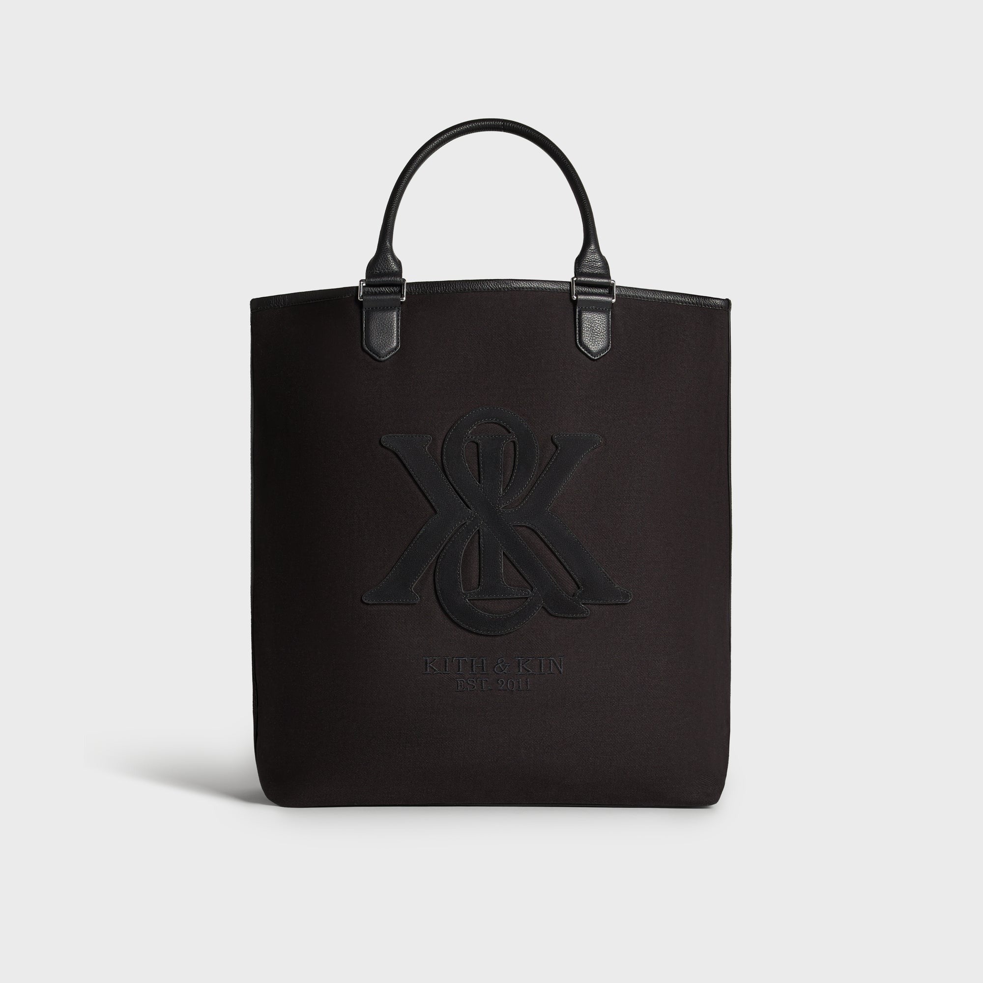 Kith Suede Applique Canvas Tote - Black