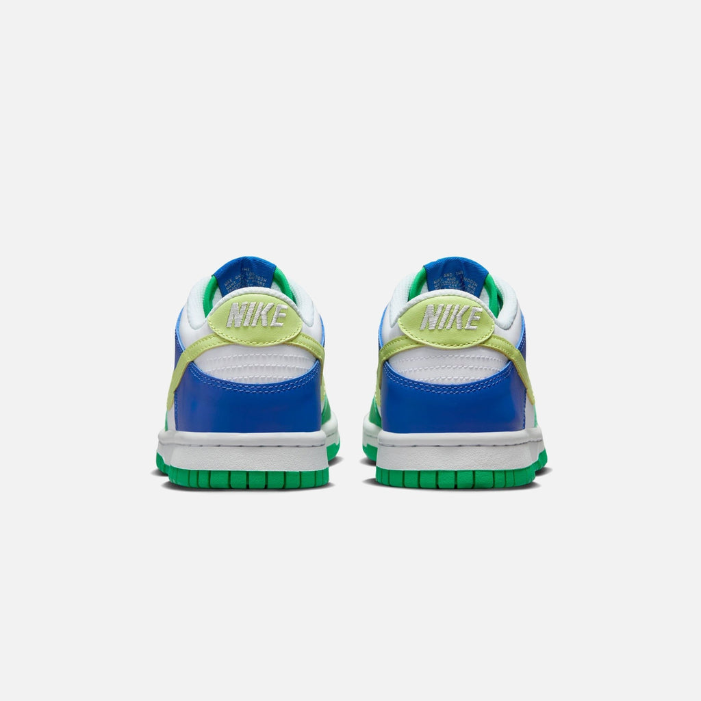 Nike Grade School Dunk Low - White / Light Lemon Twist / Stadium Green