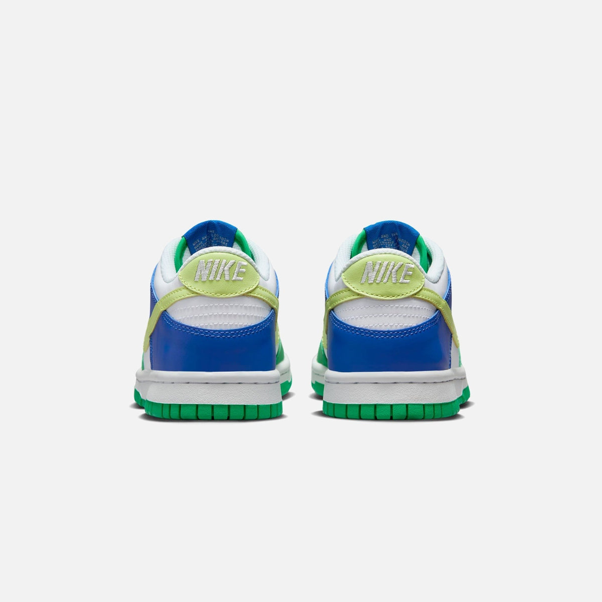 Nike Grade School Dunk Low - White / Light Lemon Twist / Stadium Green