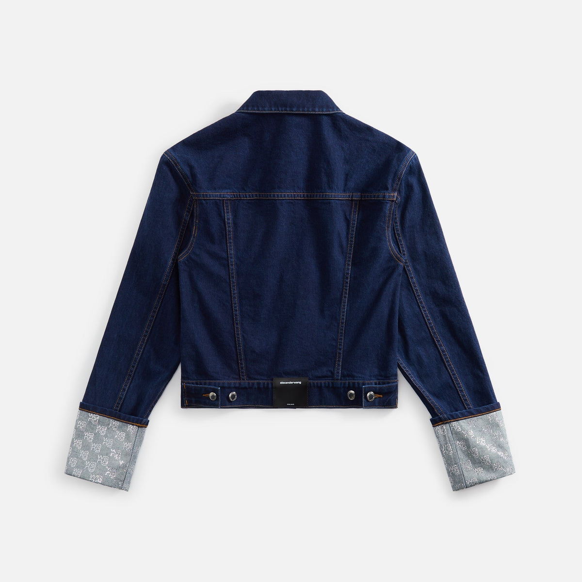 Alexander Wang Crystal Cuff Stacked Wang Jacket - Bright Indigo