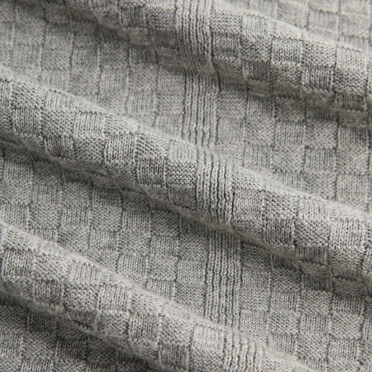 Kith Long Sleeve Tilden Pullover - Medium Heather Grey