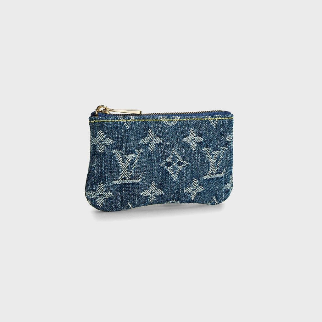 WGACA Louis Vuitton Denim Pochette Cles Wallet - Blue