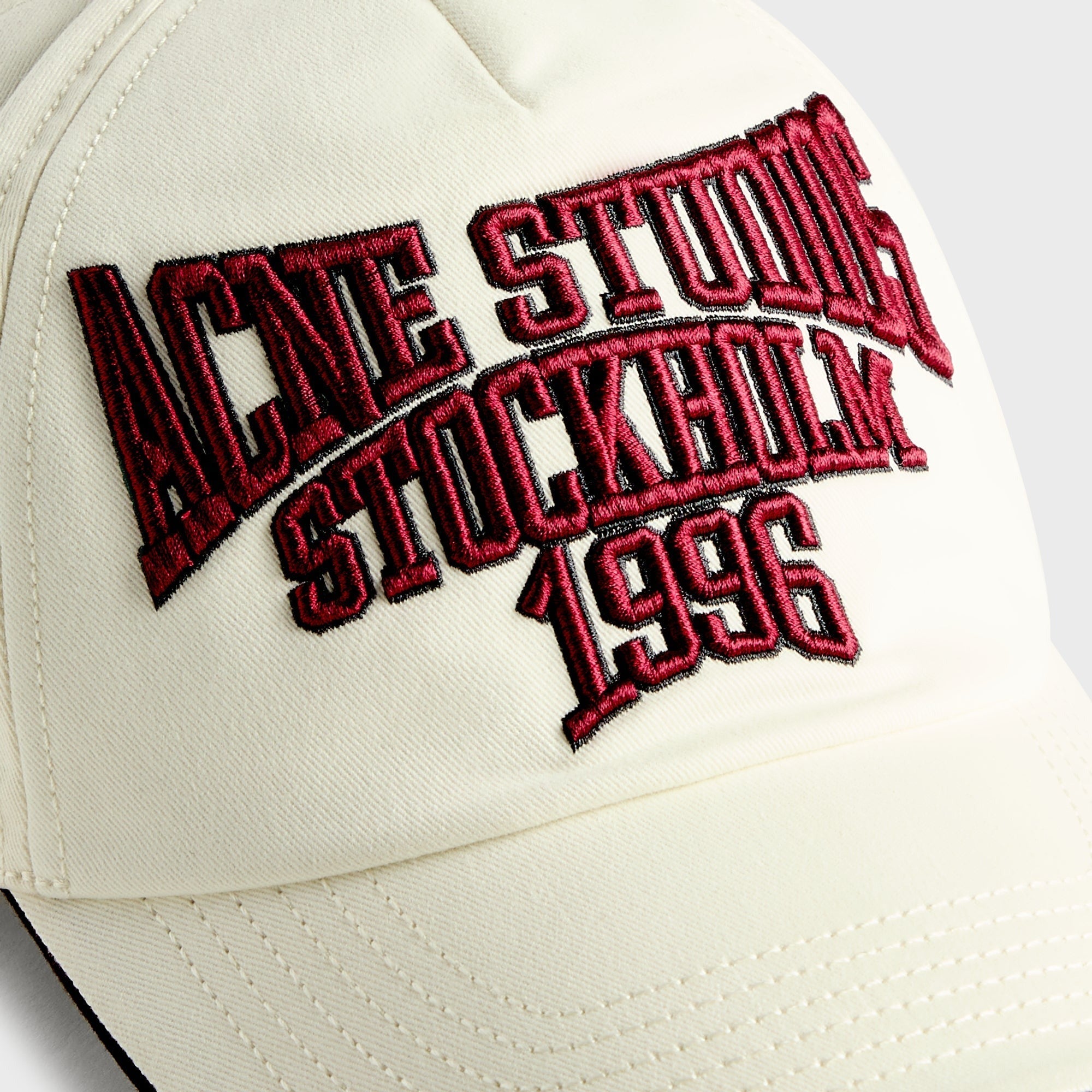 Acne Studios Embroidered Logo Cap - White / Red