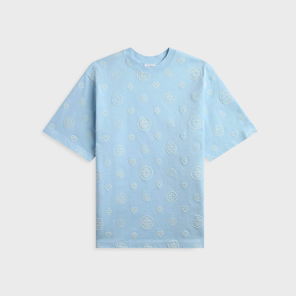 Casablanca Applique Monogram Oversized Short Sleeve Tee - White