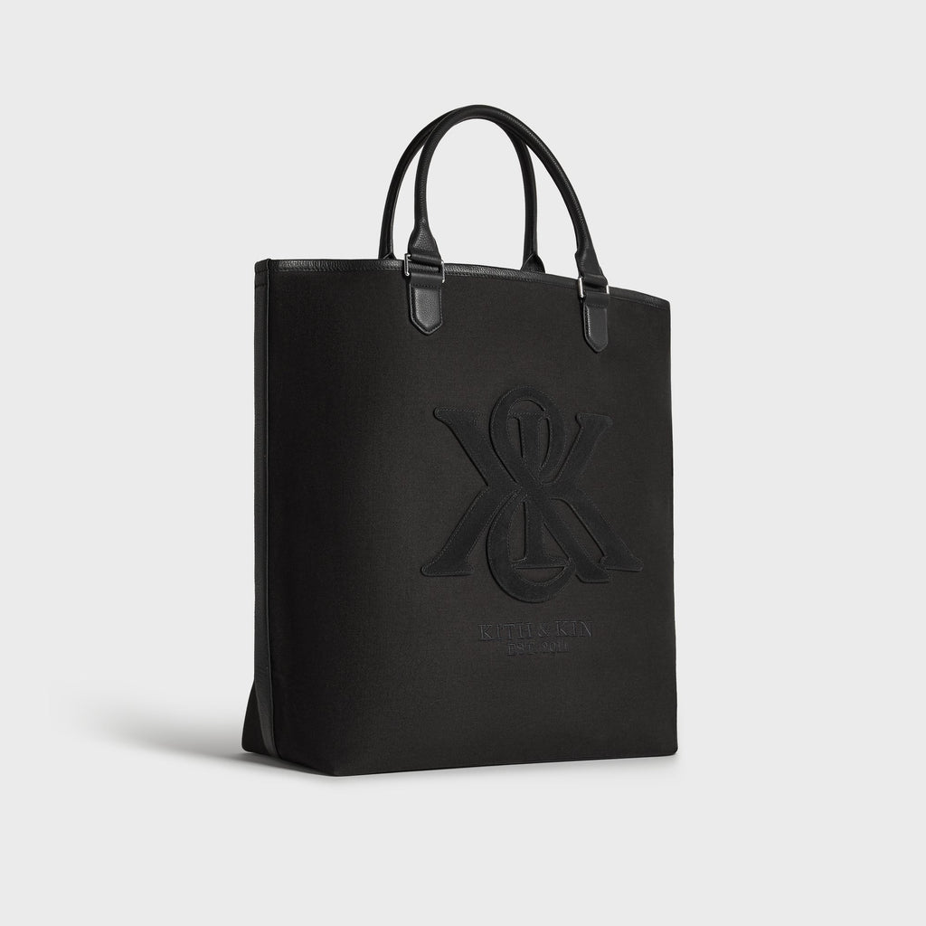 Kith Suede Applique Canvas Tote - Black