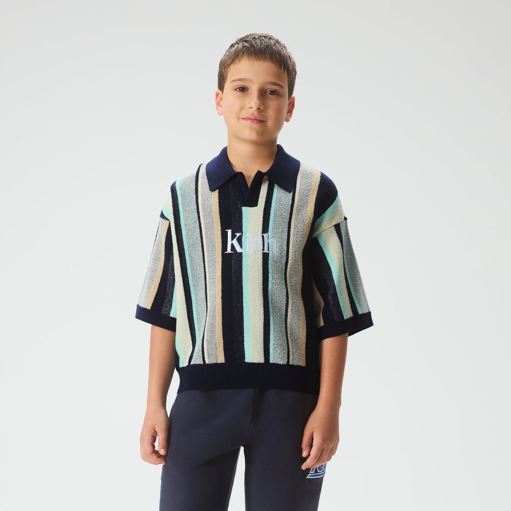 Kith Kids Striped Nelson Short Sleeve - Mykonos
