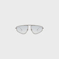 Elisa Johnson Riley Sunglasses - Silver Metal / Purple Lens