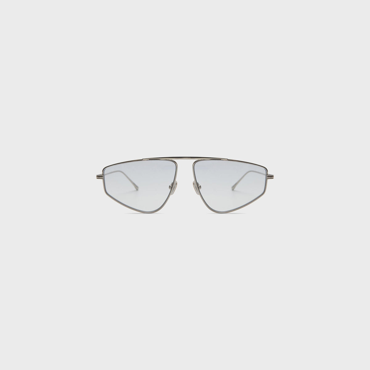 Elisa Johnson Riley Sunglasses - Silver Metal / Purple Lens