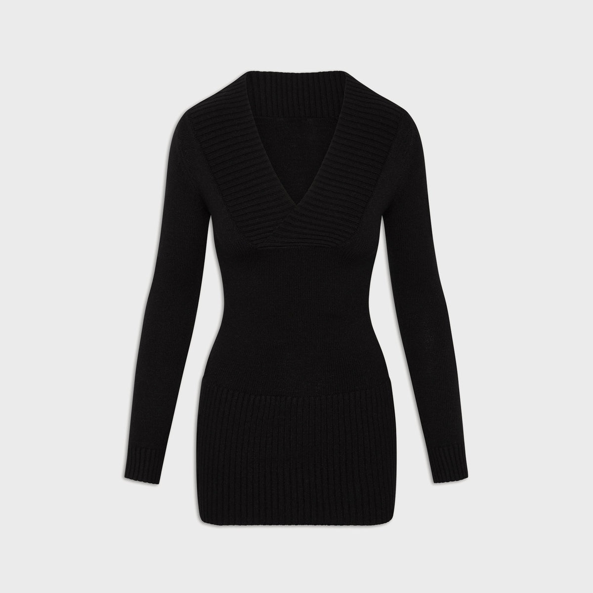 Frankies Bikinis Jade Cloud Knit Mini Dress - Black