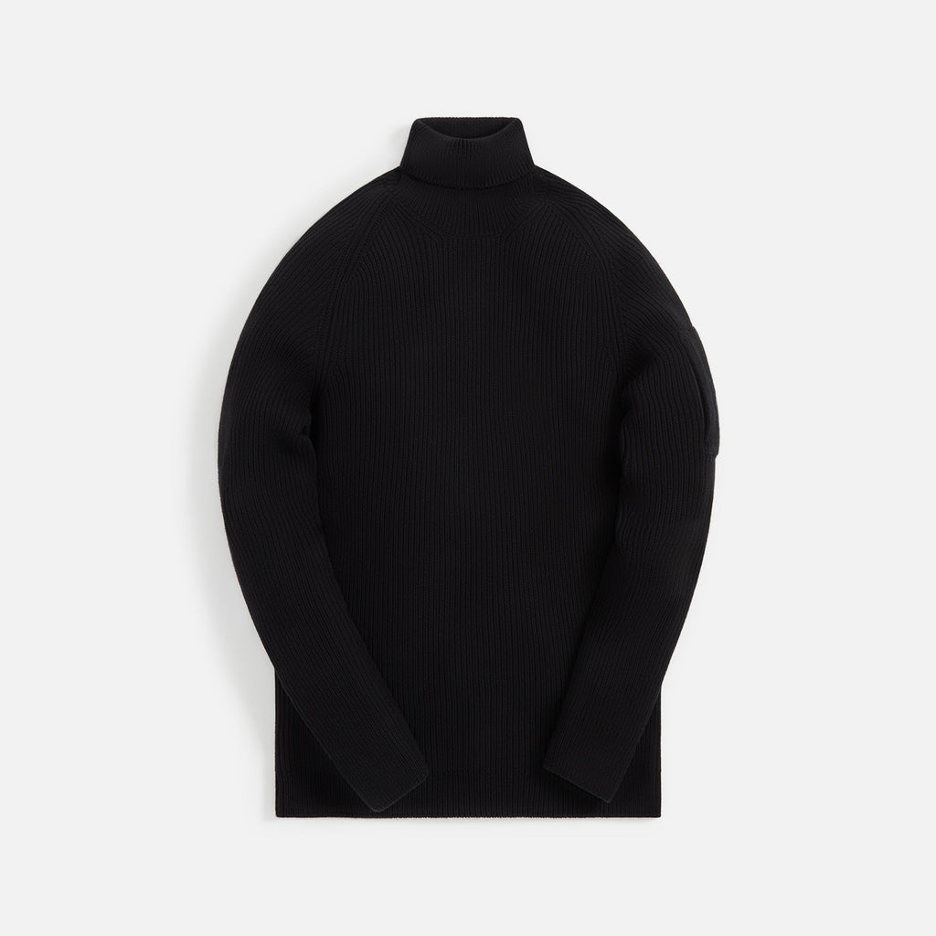 C.P. Company Full Rib Roll Neck Jumper - Black