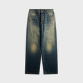 NAHMIAS Waxed Baggy Jean - Dark Waxed Indigo