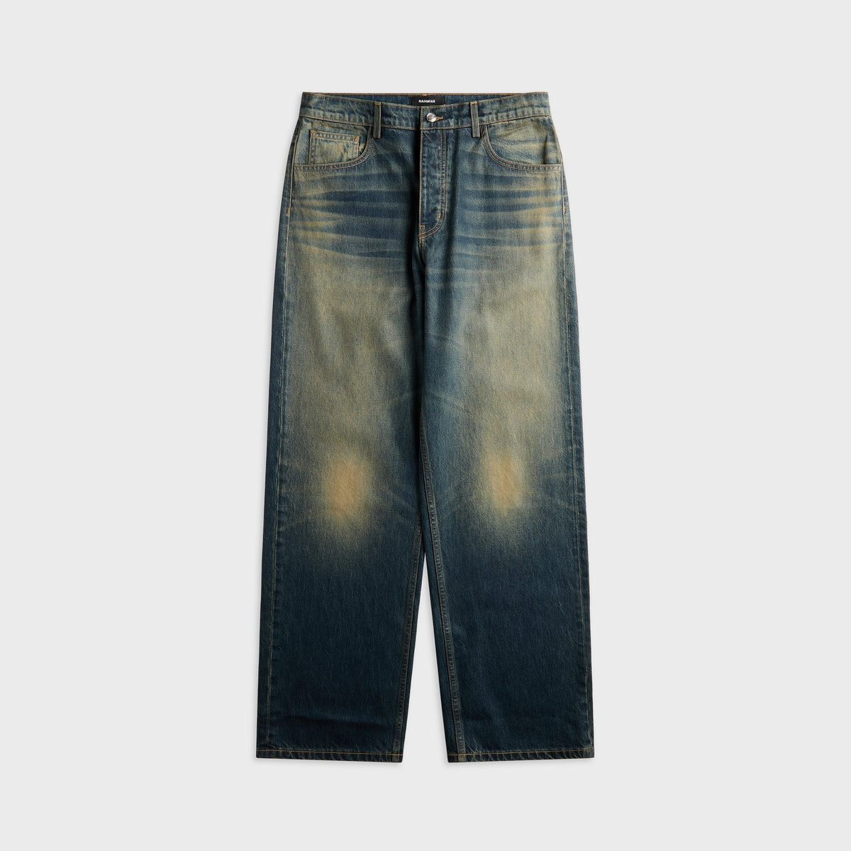 NAHMIAS Waxed Baggy Jean - Dark Waxed Indigo
