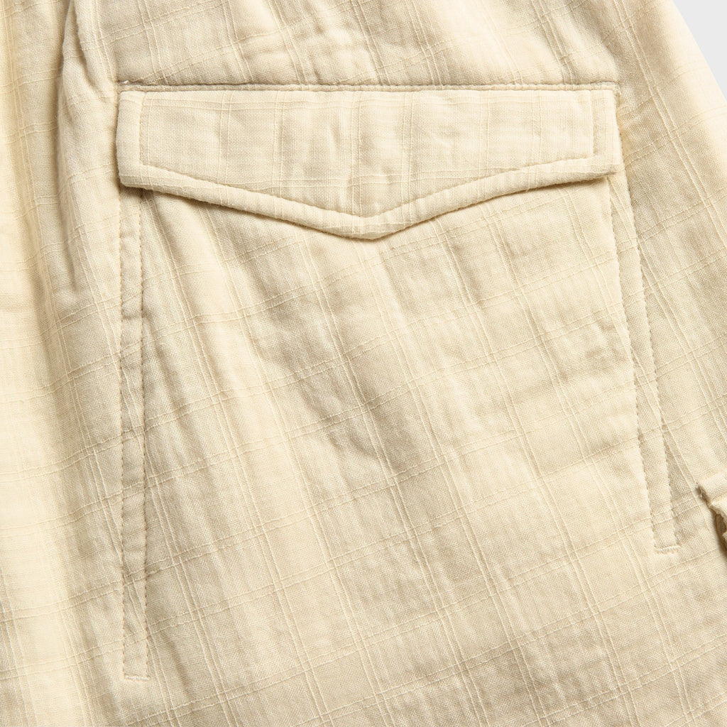Maharishi 7317 Double Voile Asymmetrical Cargo Short - Ecru