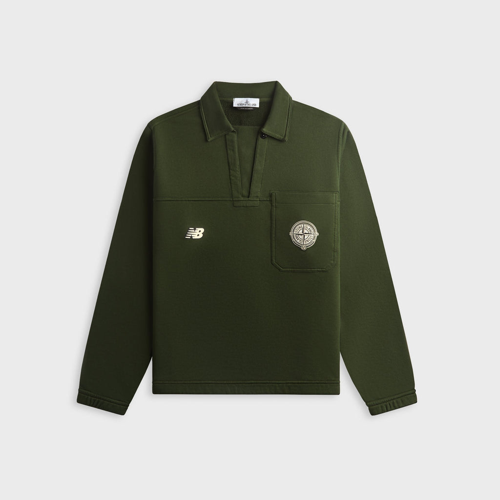 Stone Island x New Balance World Cup Long Sleeve Polo Sweatshirt - Juniper