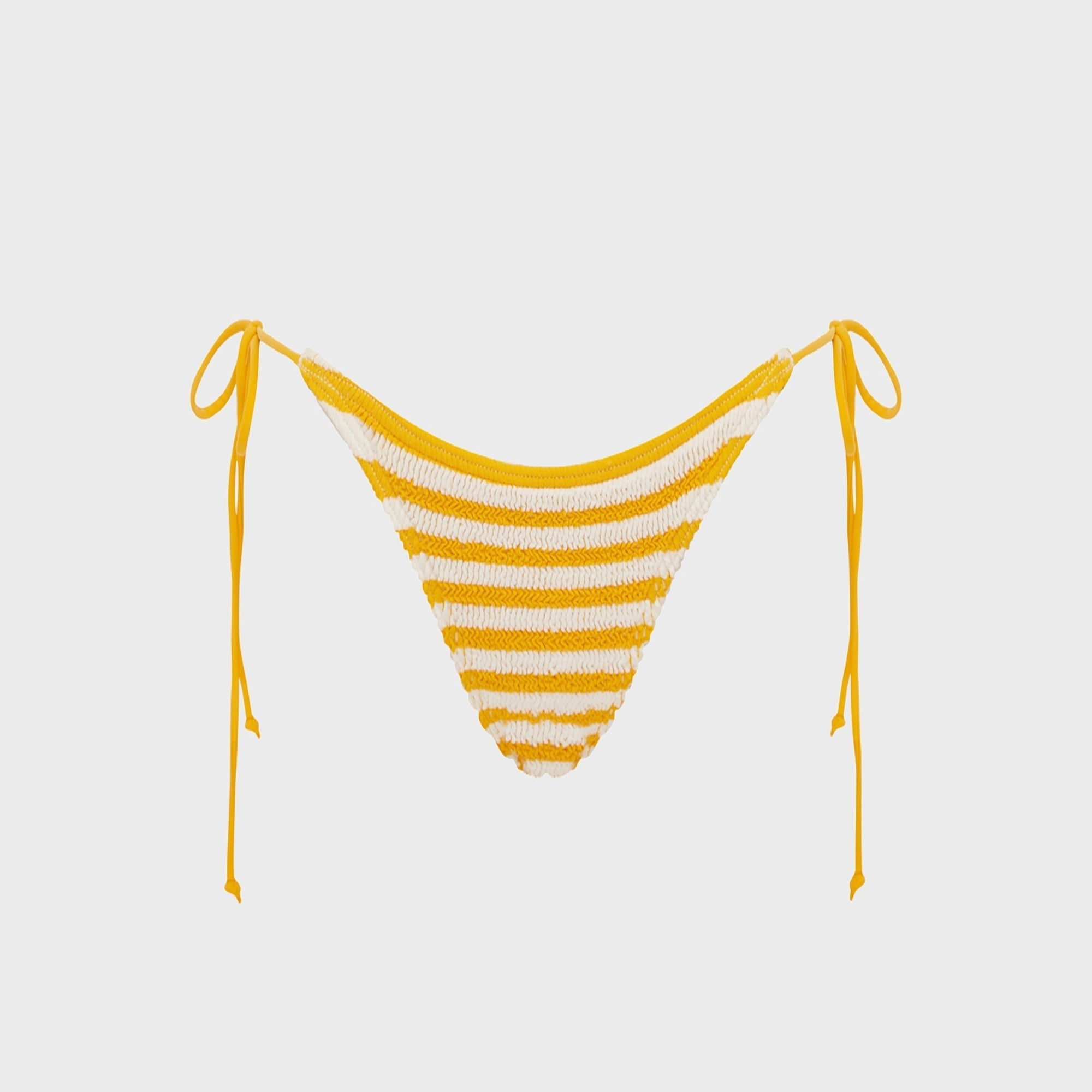Bond Eye Tie Side Vista Brief Bottom - Saffron / White Stripe