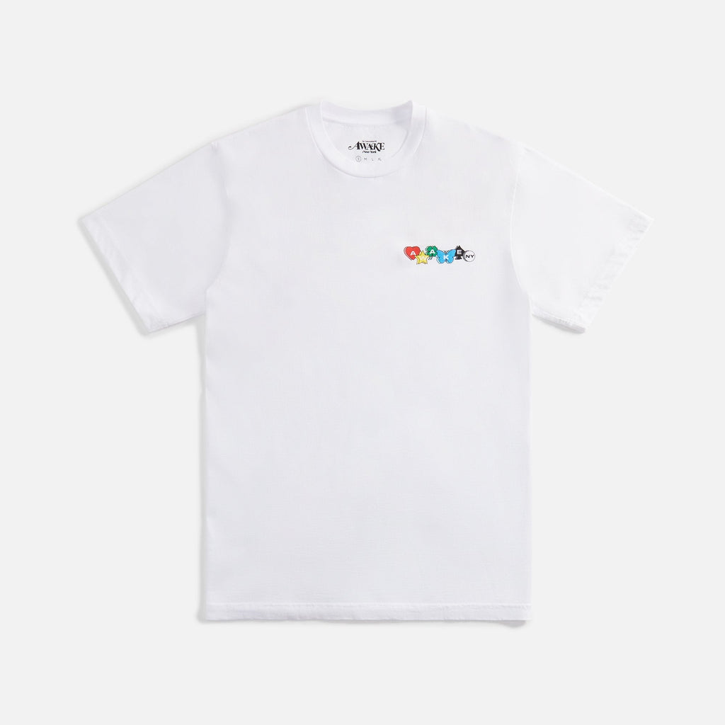 Awake NY Printed Charm Logo Tee - White