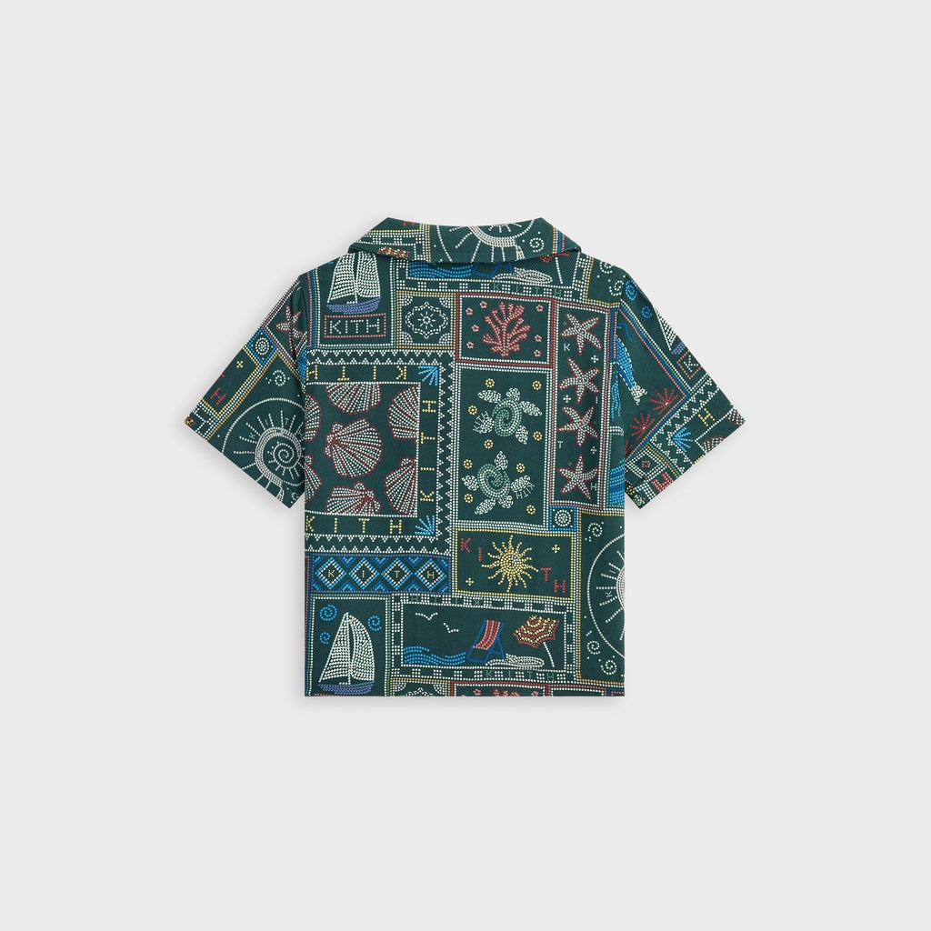 Kith Baby Beach Tile Thompson Camp Shirt - Stadium