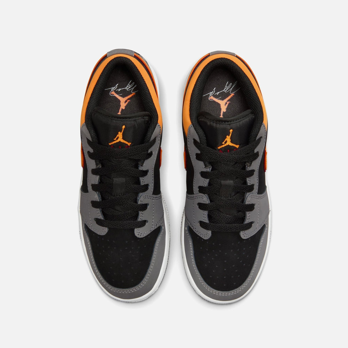 Nike GS Air Jordan 1 Low Se - Black / Vivid Orange / Light Graphite