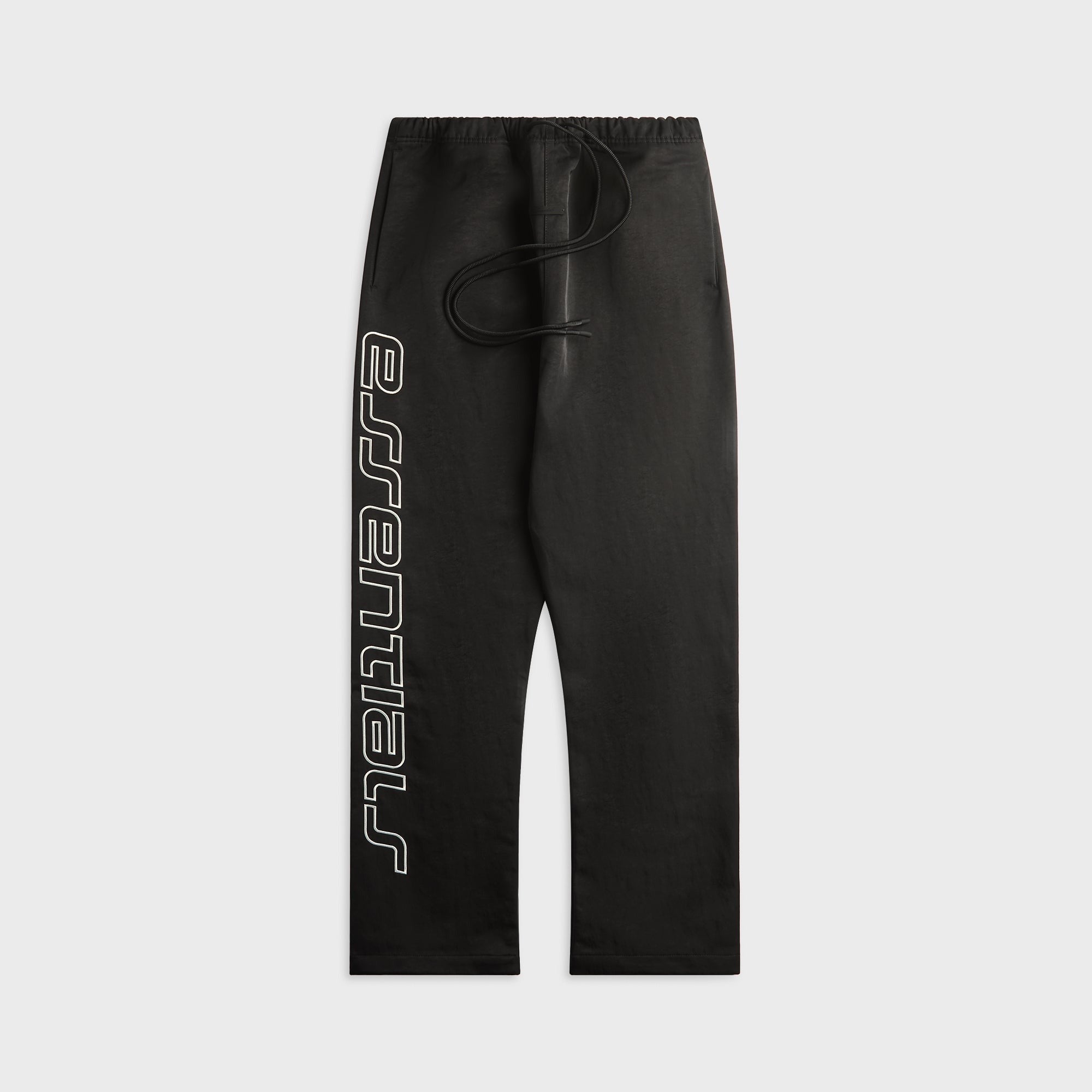 Essentials Textured Nylon Active Trace Relaxed Drawstring Pant - Vintage Black