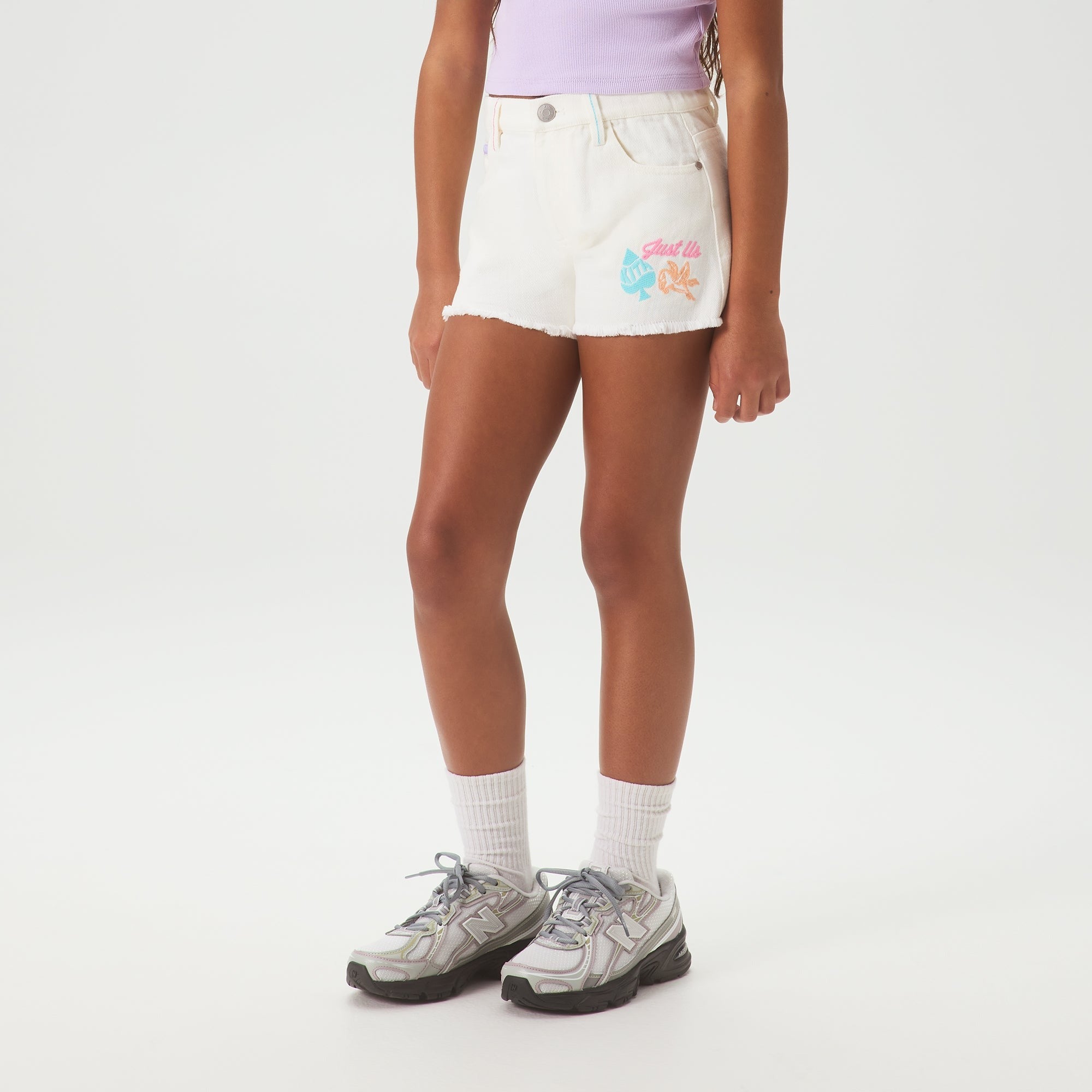 Kith Kids Denim Cut Off Short - Silk