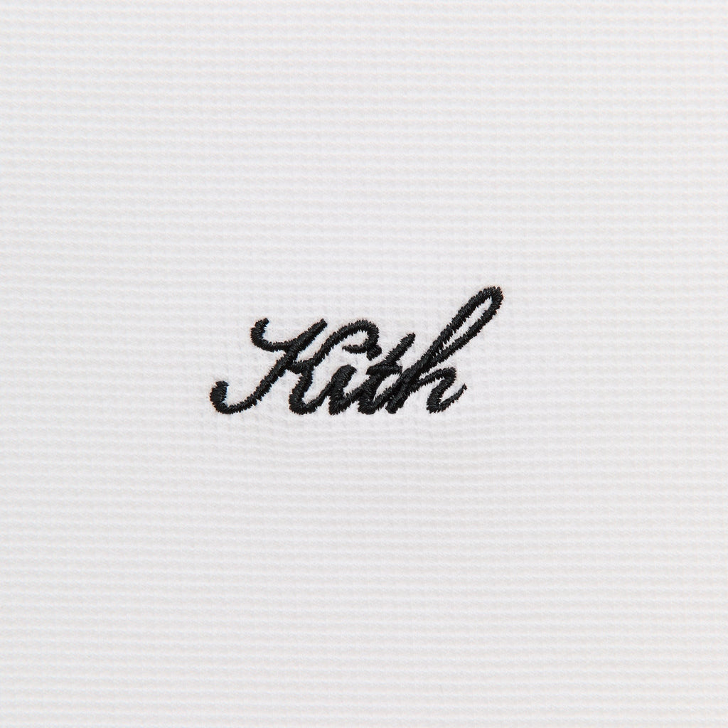 Kith Micro Waffle Tristan Henley - White