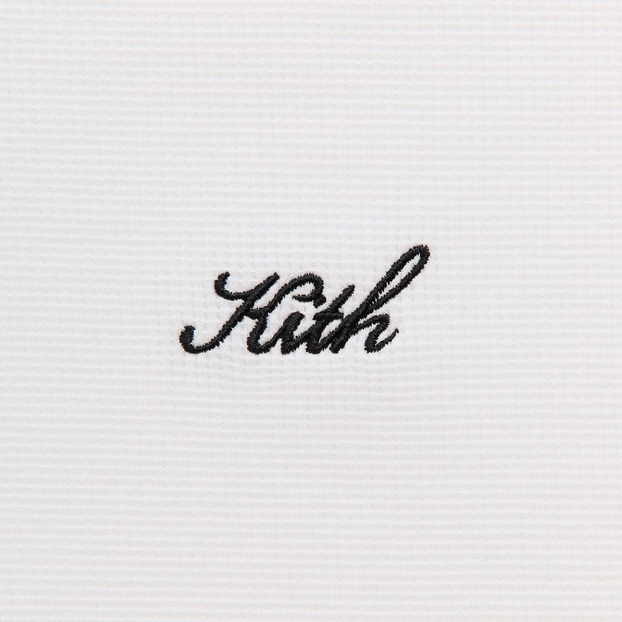 Kith Micro Waffle Tristan Henley - White