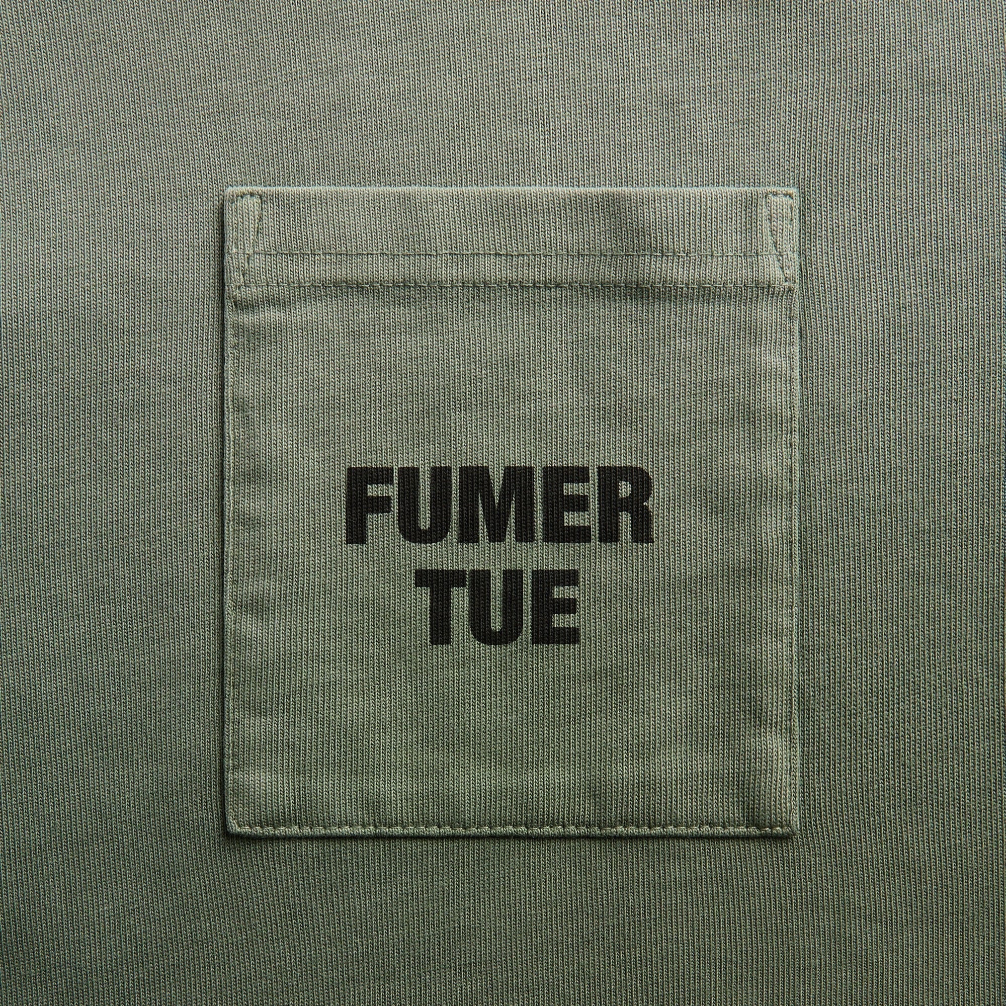 Rhude Logo Pocket Tee - Washed Olive / Black