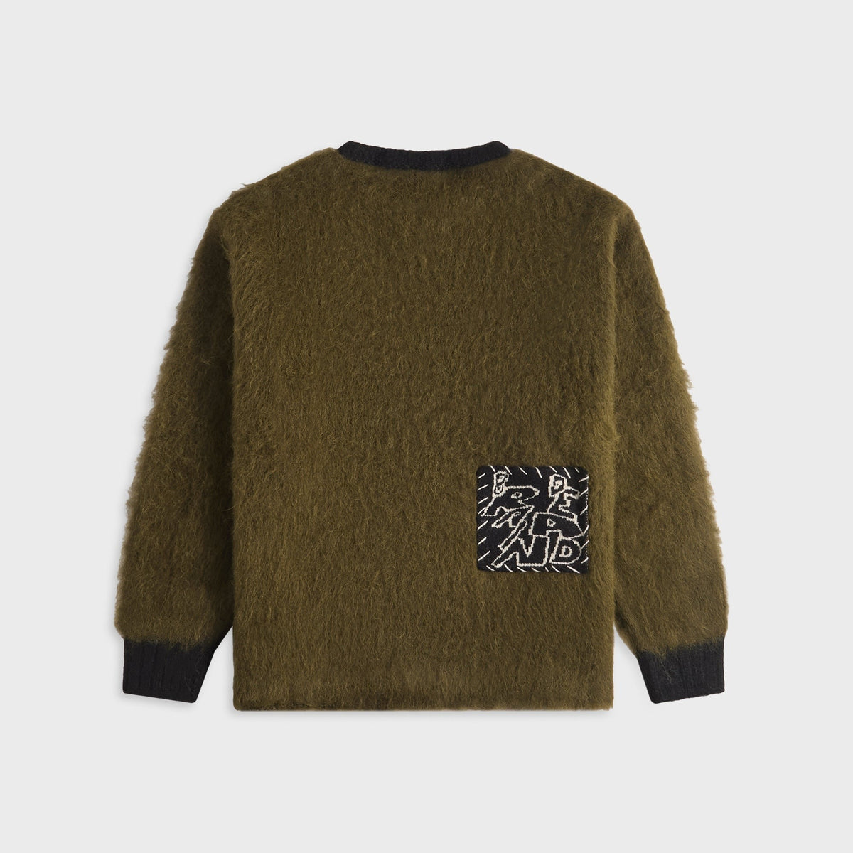 Brain Dead Future Vision Boxy Knit Sweater - Olive