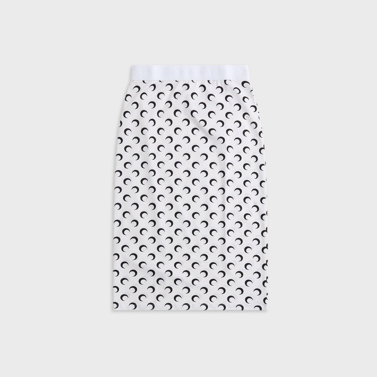 Marine Serre Moon Printed Jersey Knee Length Skirt - White