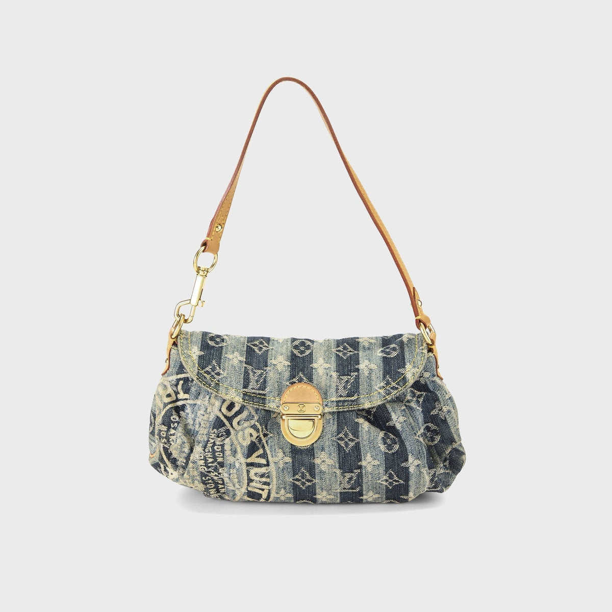WGACA Louis Vuitton Mini Pleaty Raye Bag - Denim
