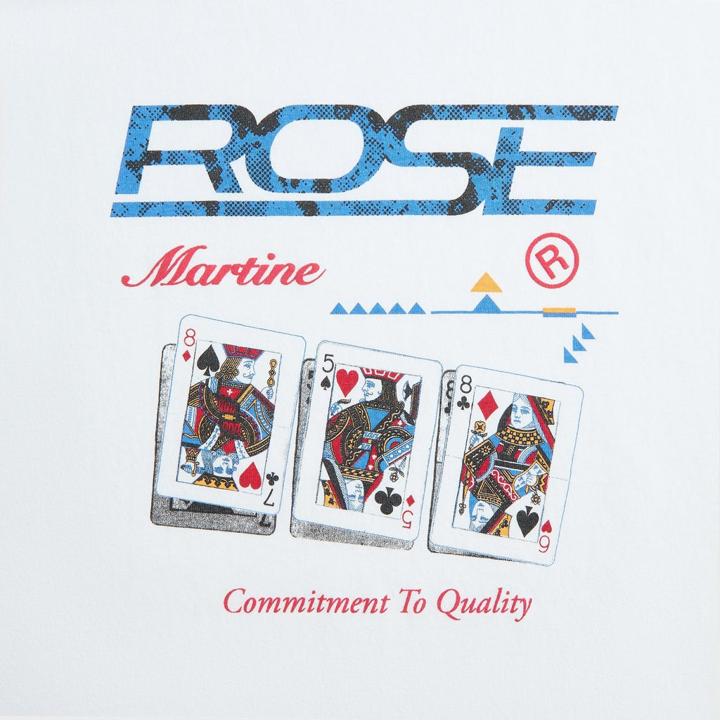 Martine Rose Playing Cards Oversized Tee - White