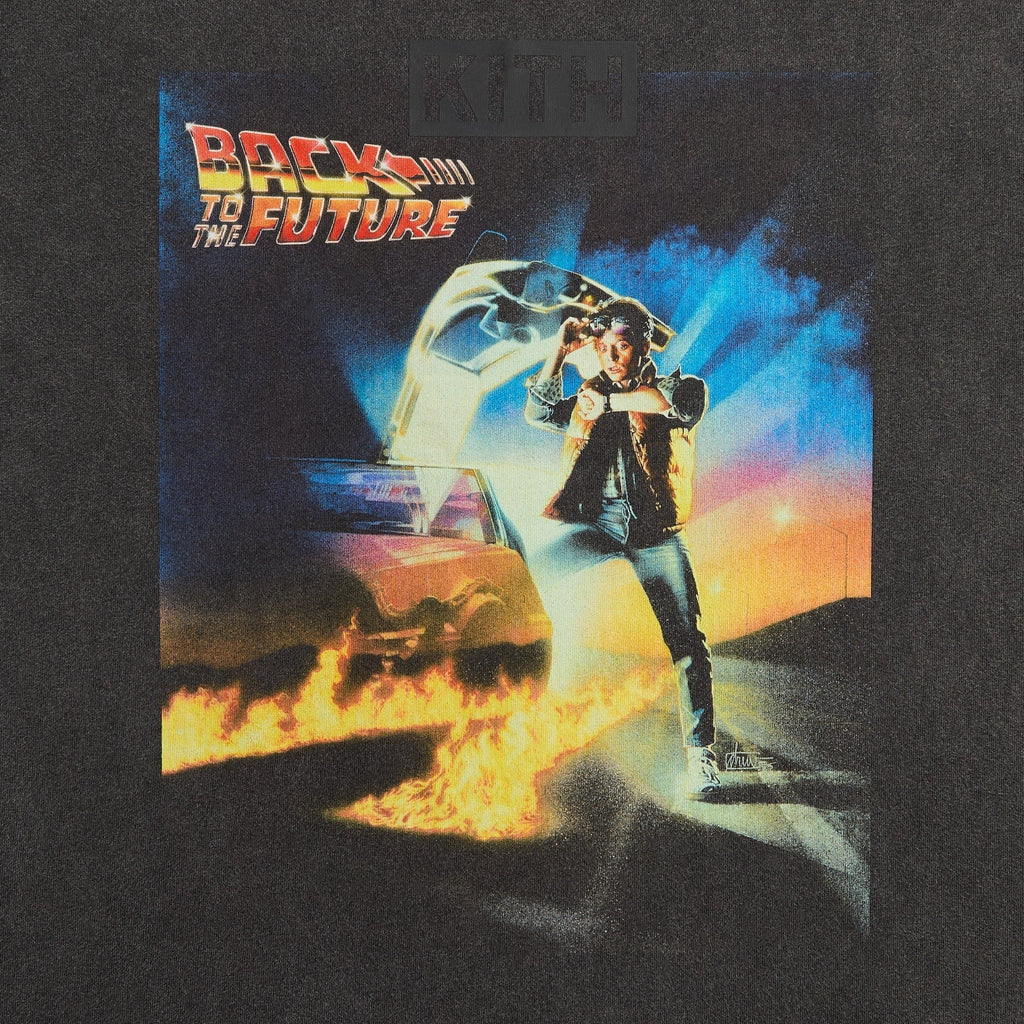 Kith for Back to the Future Chrome Title Vintage Tee - Black