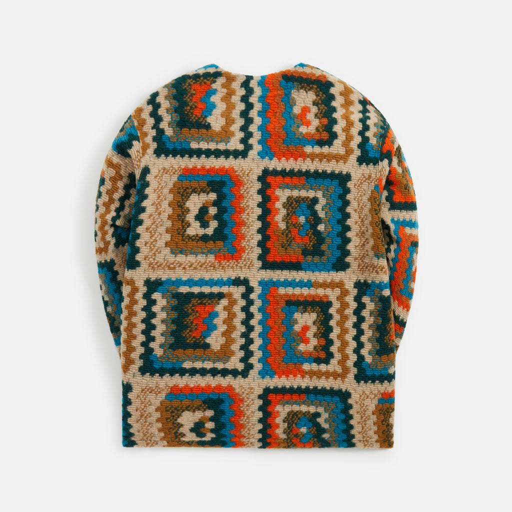 Engineered Garments Knit Cardigan Poly Wool Crochet Knit - Multi