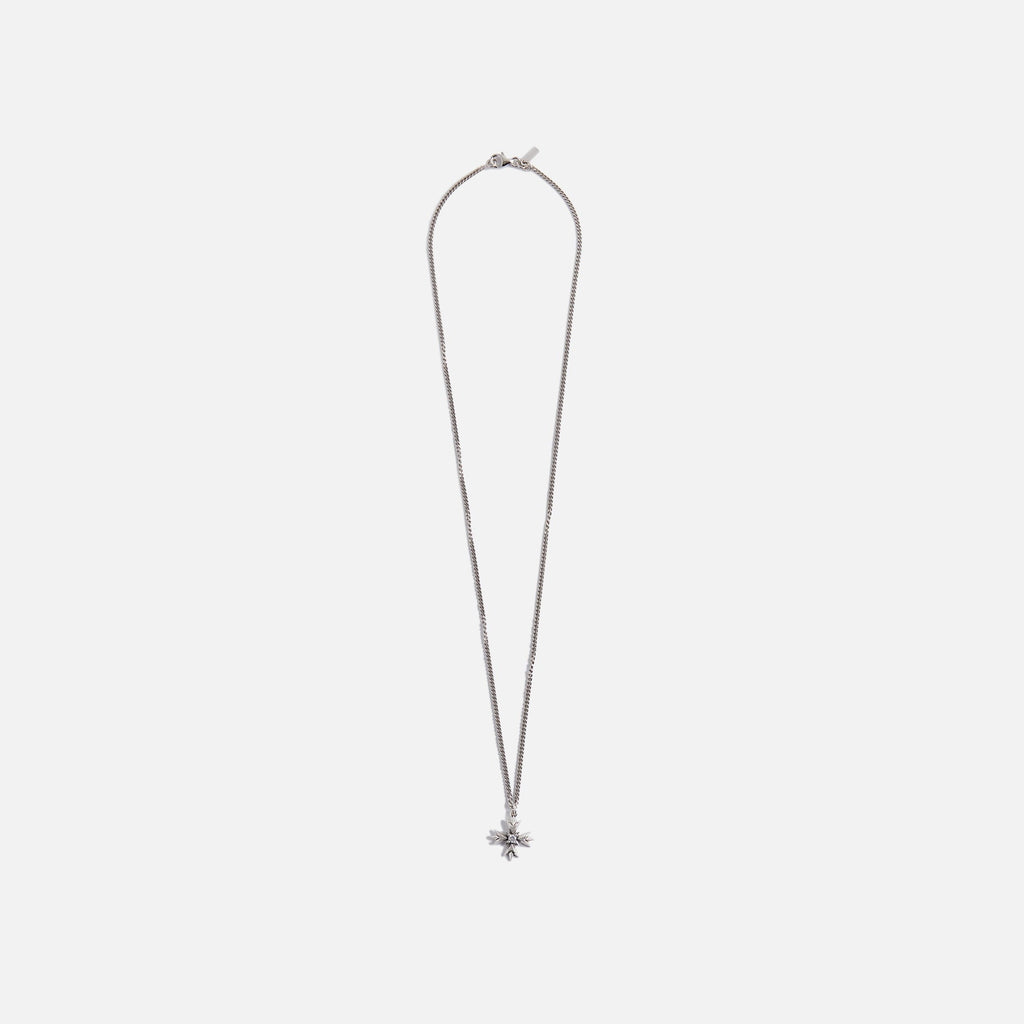 Emanuele Bicocchi Crest + Crystal Necklace - Silver