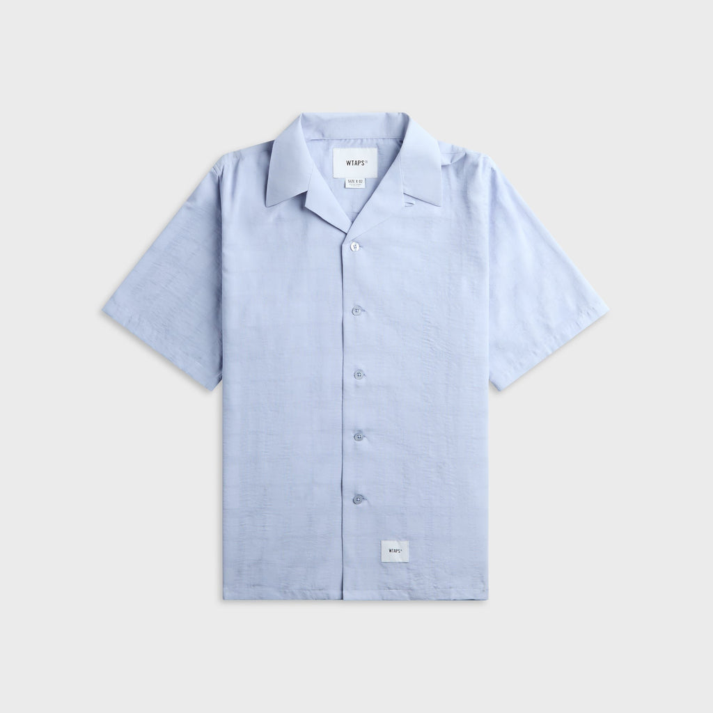 WTAPS Frio 03 Poly Dobby Textile Short Sleeve Shirt - Blue