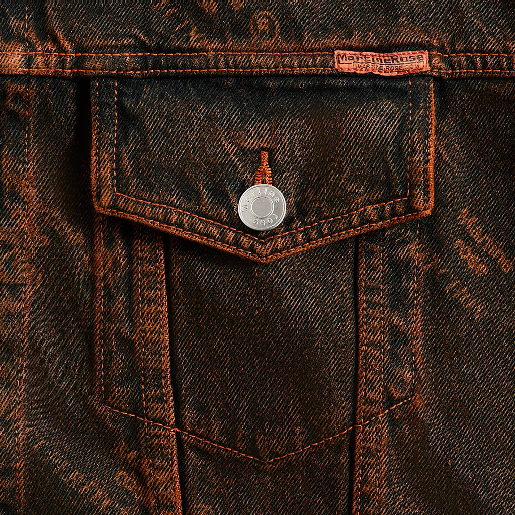 Martine Rose Oversized Denim Jacket - Orange Laser