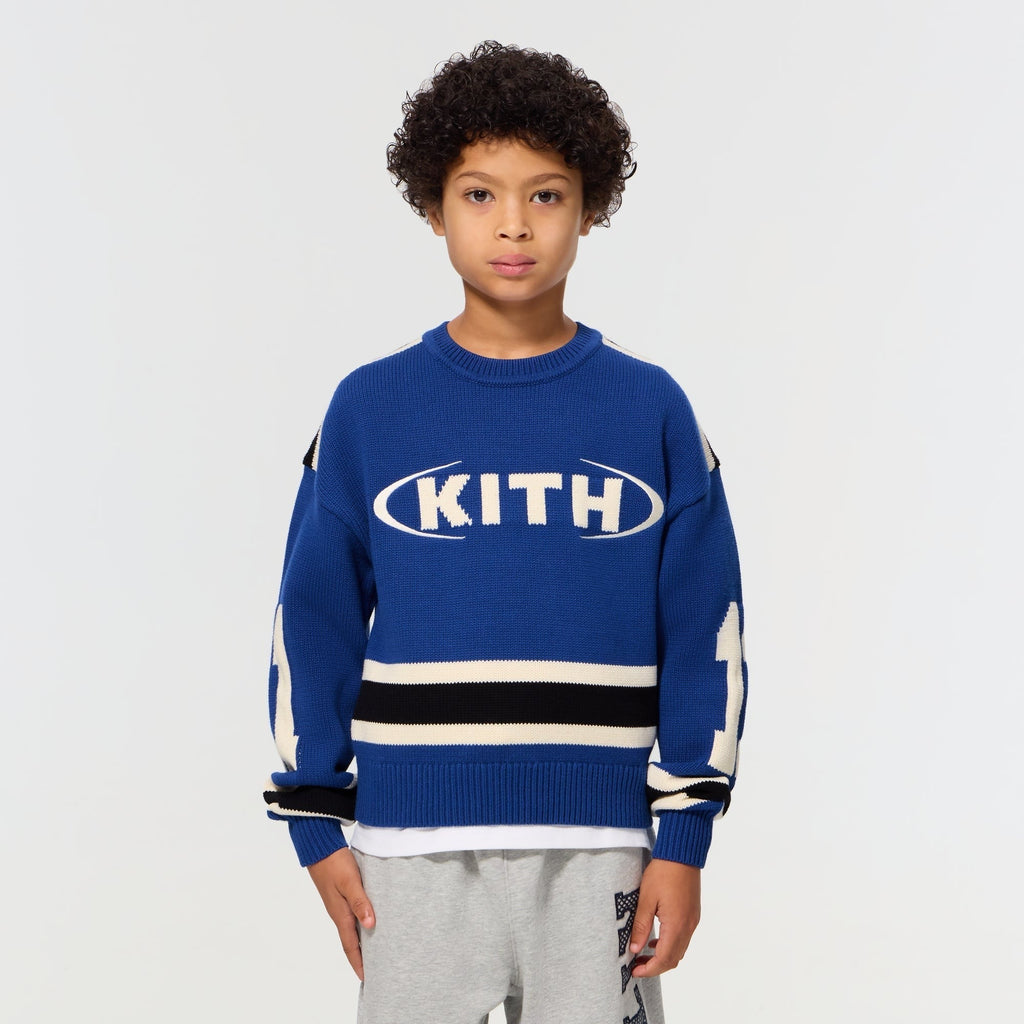 Kith Kids Varsity Nelson Knit Crewneck - Cyanotype - PH