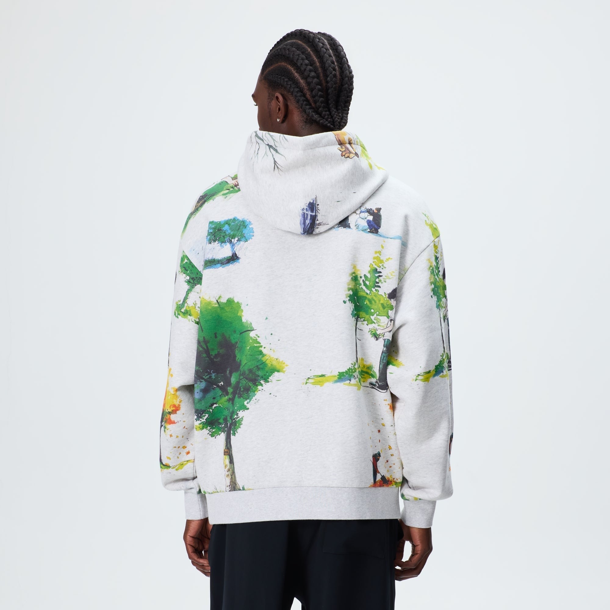 Kith & New Balance Watercolor Nelson Hoodie - Light Heather Grey