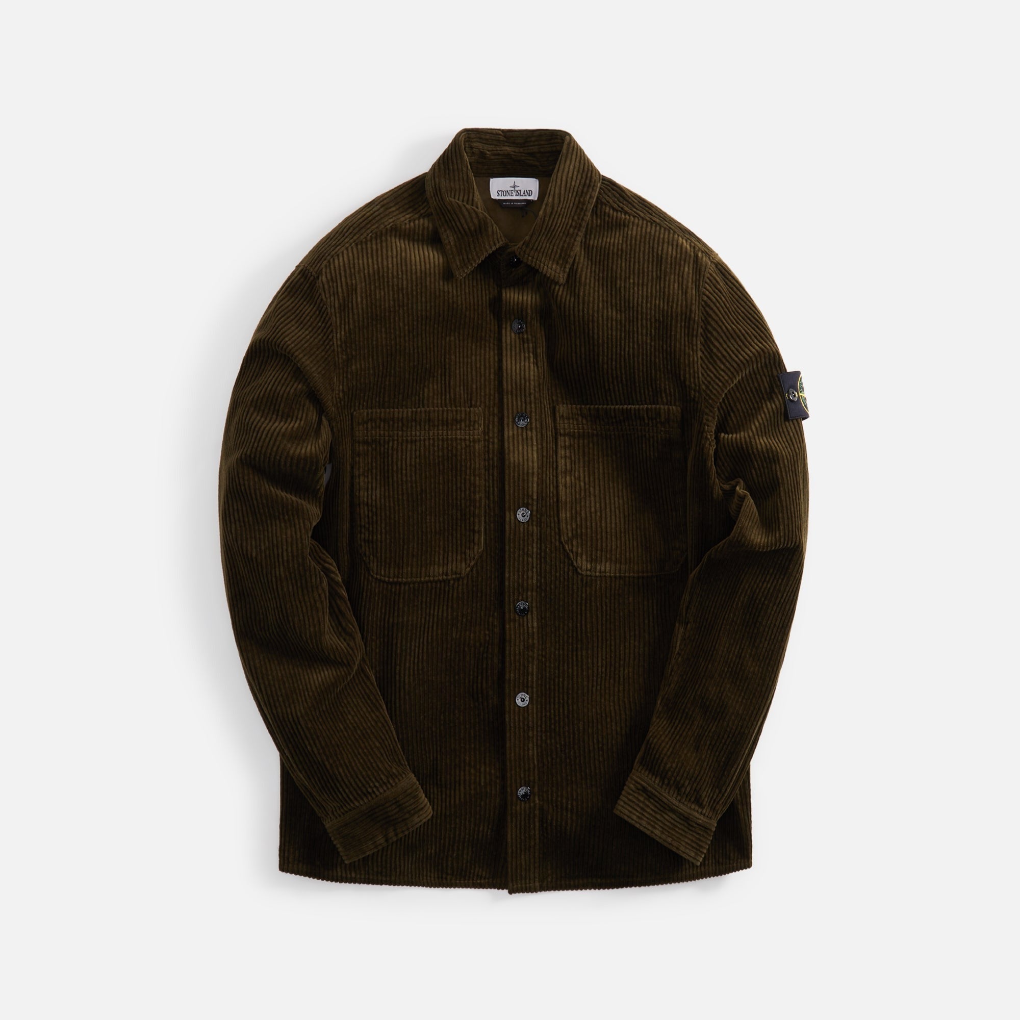 Stone Island Cotton Corduroy Overshirt - Olive