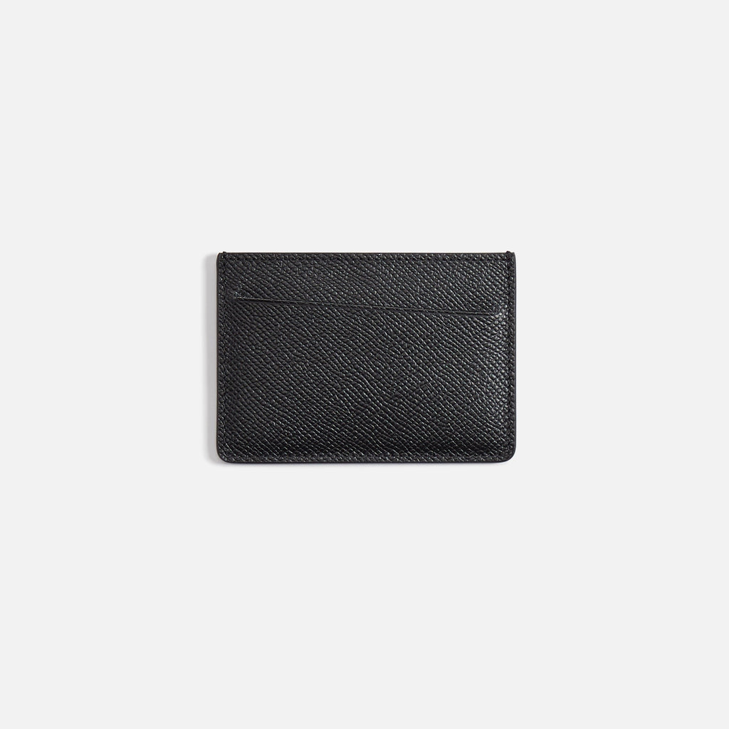 Margiela Card Holder Slim 3 CC Grainy Leather - Black