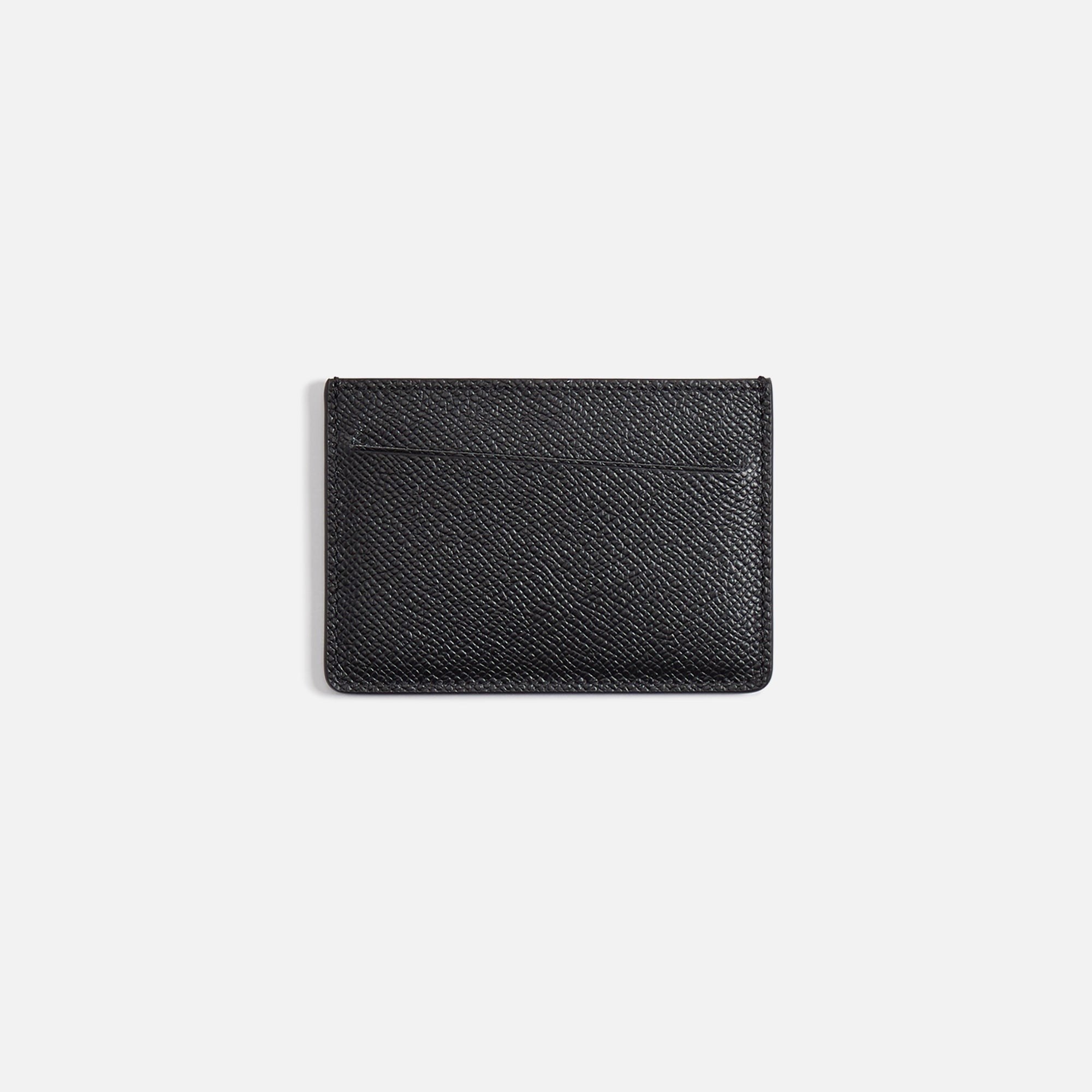 Margiela Card Holder Slim 3 CC Grainy Leather - Black