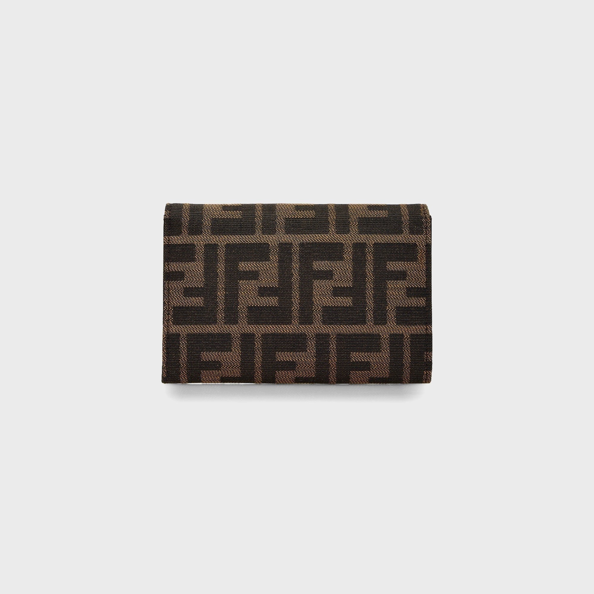 WGACA Fendi Zucca Compact Wallet - Brown