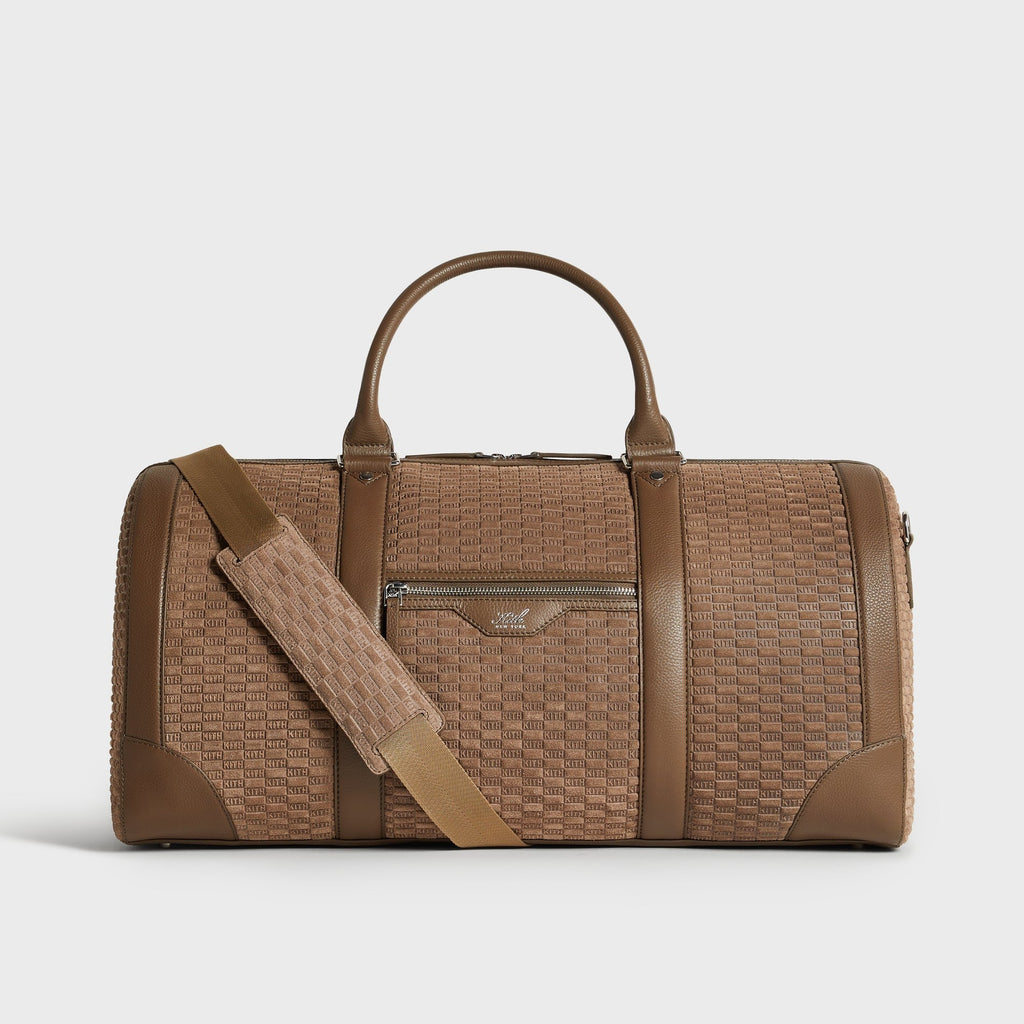Kith Monogram Suede Traveler K55 Duffle Bag - Java