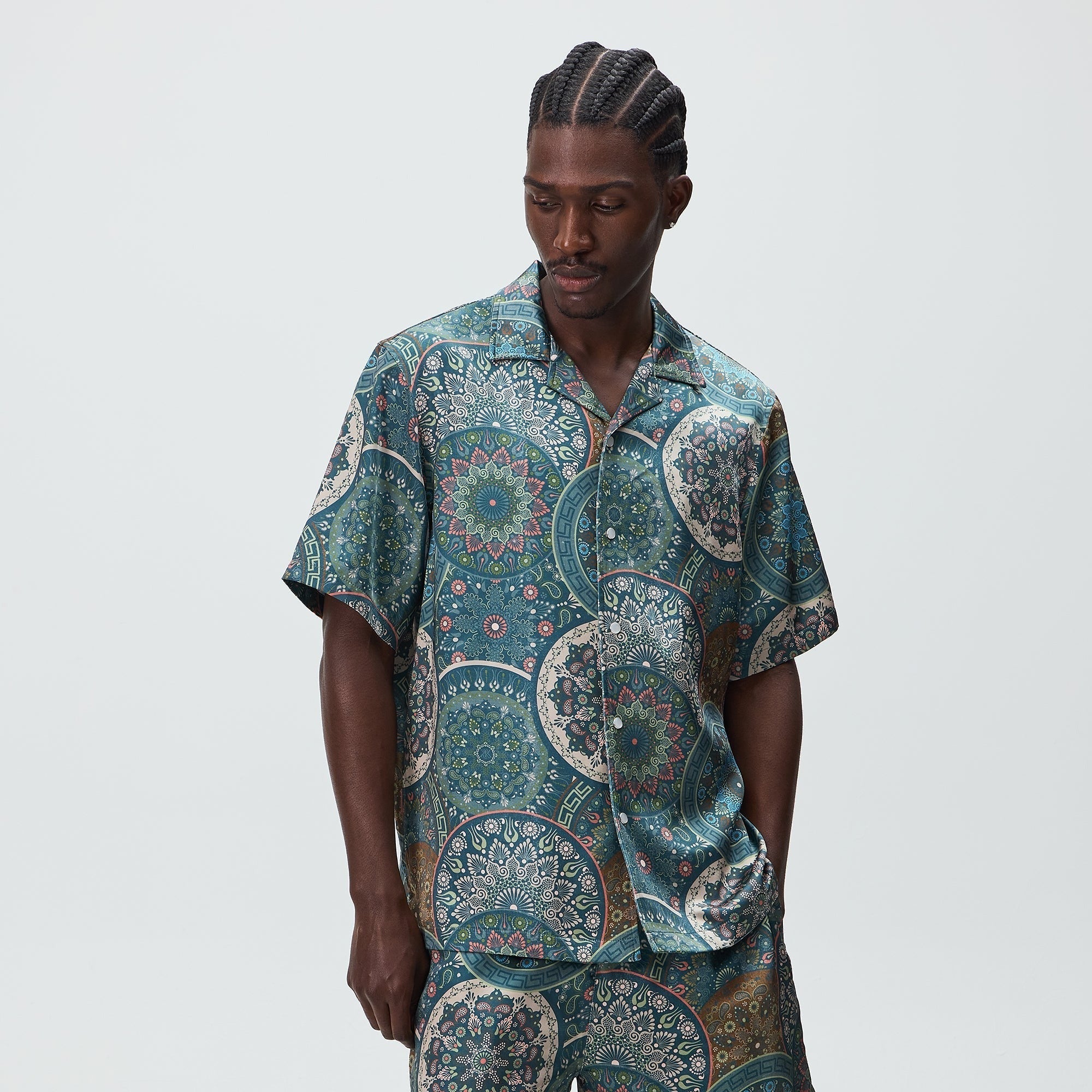 Kith Mosaic Mandala Thompson Camp Collar Shirt - Stadium