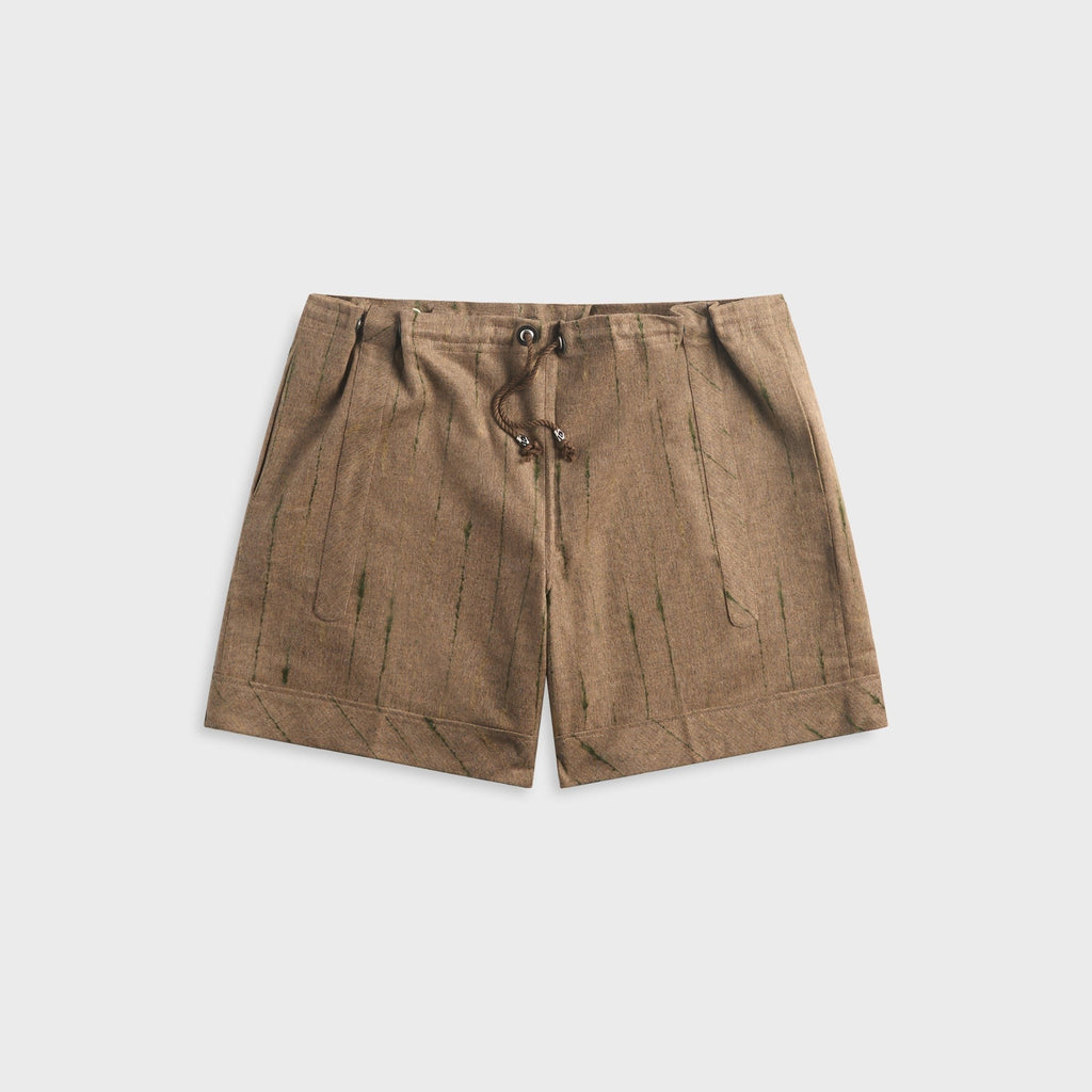 Kiko Kostadinov Mosaic Check Kyan Short - Moor Brown