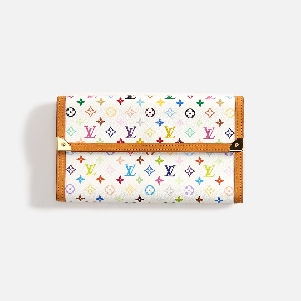 WGACA Louis Vuitton International Wallet - White Multi