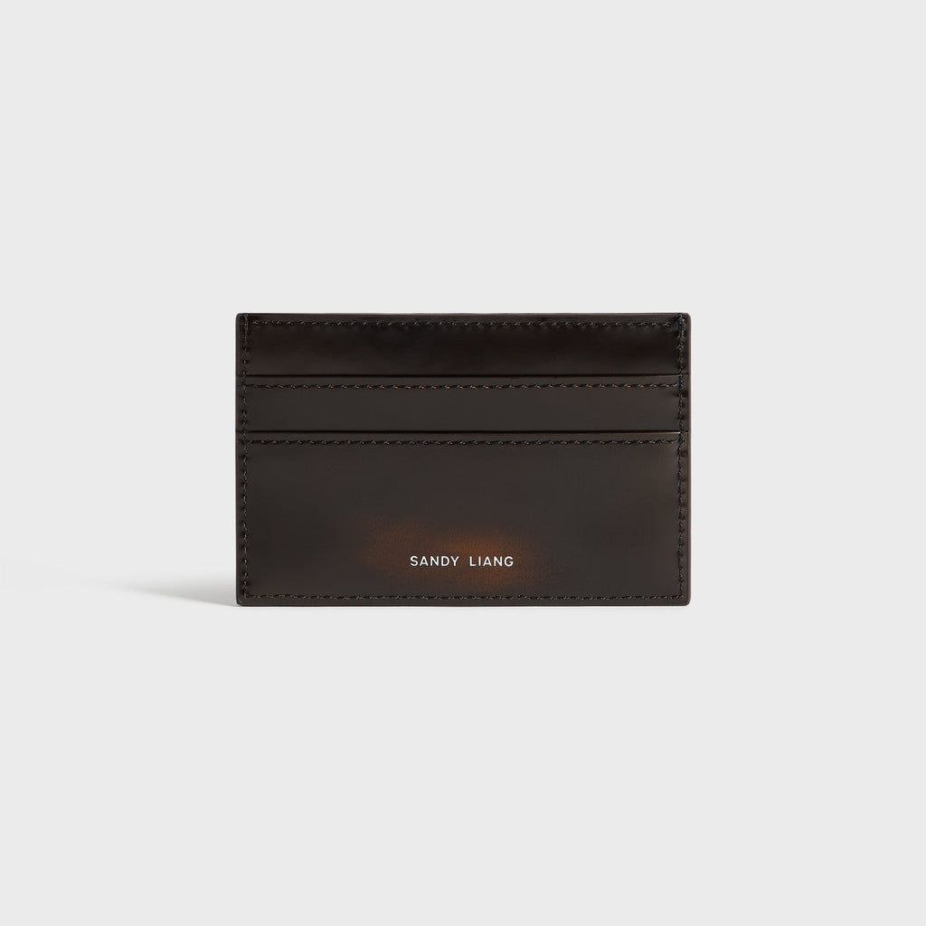 Sandy Liang Precious Card Holder - Brushed Brown